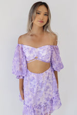 Jezzi Mini Dress - Lilac Floral