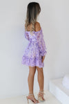 Jezzi Mini Dress - Lilac Floral