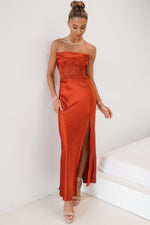 Jolene Formal Gown - Rust Brown