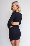 Joslyn Sleeve Dress - Black