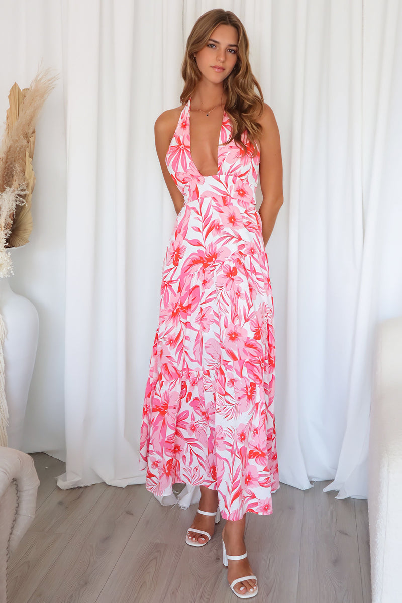 Kailani Maxi Dress - Pink Floral