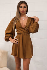 Karma Mini Dress - Brown