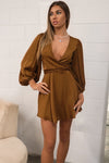 Karma Mini Dress - Brown