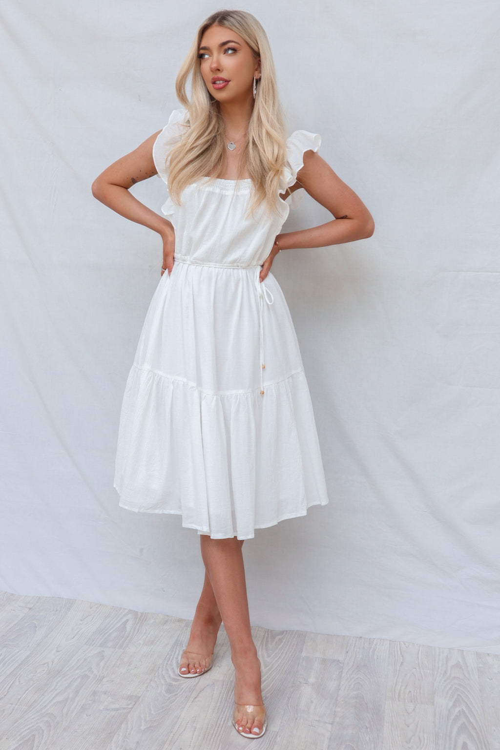 Kenzie Midi Dress - White