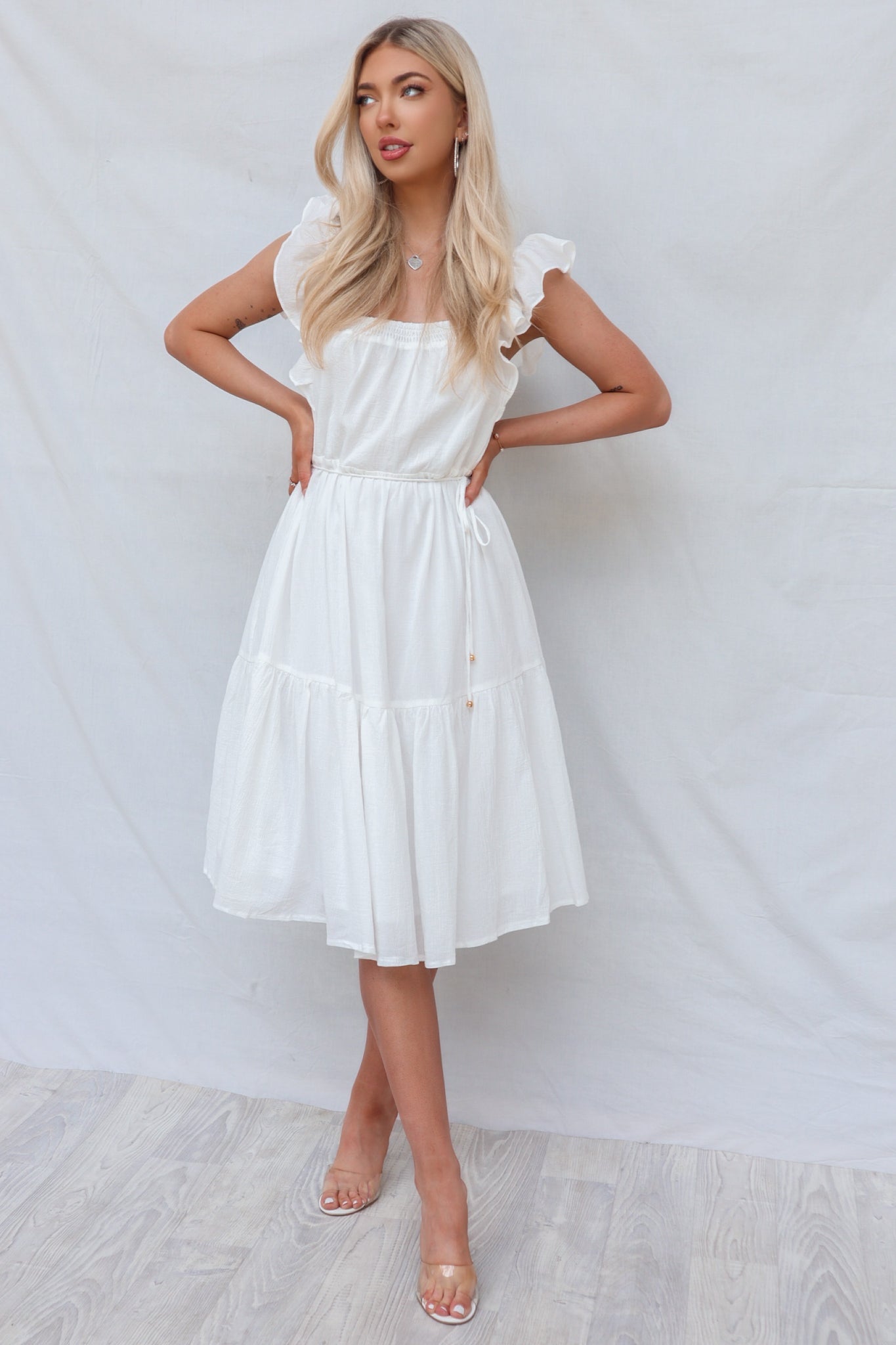 15+ White Casual Midi Dress
