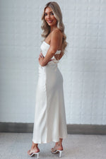 Kyra Satin Maxi Dress - Champagne