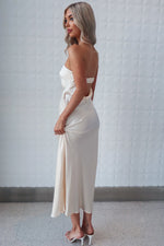 Kyra Satin Maxi Dress - Champagne
