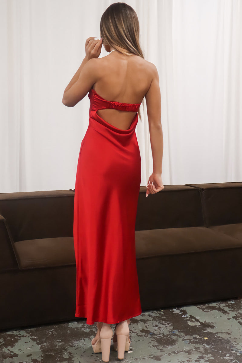 Kyra Maxi Dress Satin Wine Red Strapless Semi Formal Dress Cocktail Runway Goddess Kyra Maxi Dress Satin Wine Red Strapless Semi Formal Dress Cocktail Runway Goddess