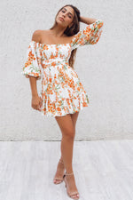 La Lune Dress - Orange Floral