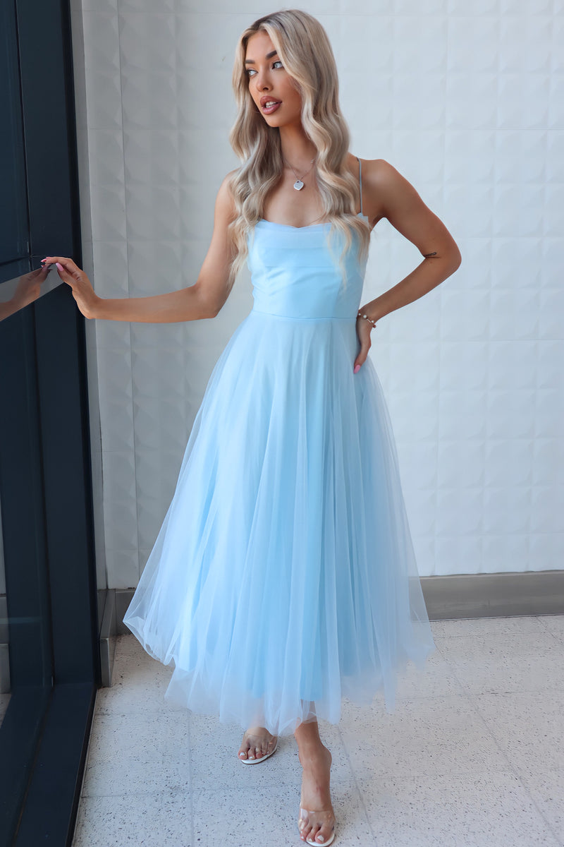 Light blue tulle clearance dress