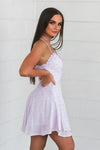 Polka Dot Wrap Dress - Lavender - Runway Goddess