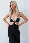 Leo Ribbed Bodysuit - Black