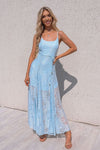 Leticia Lace Maxi Dress - Baby Blue - Runway Goddess