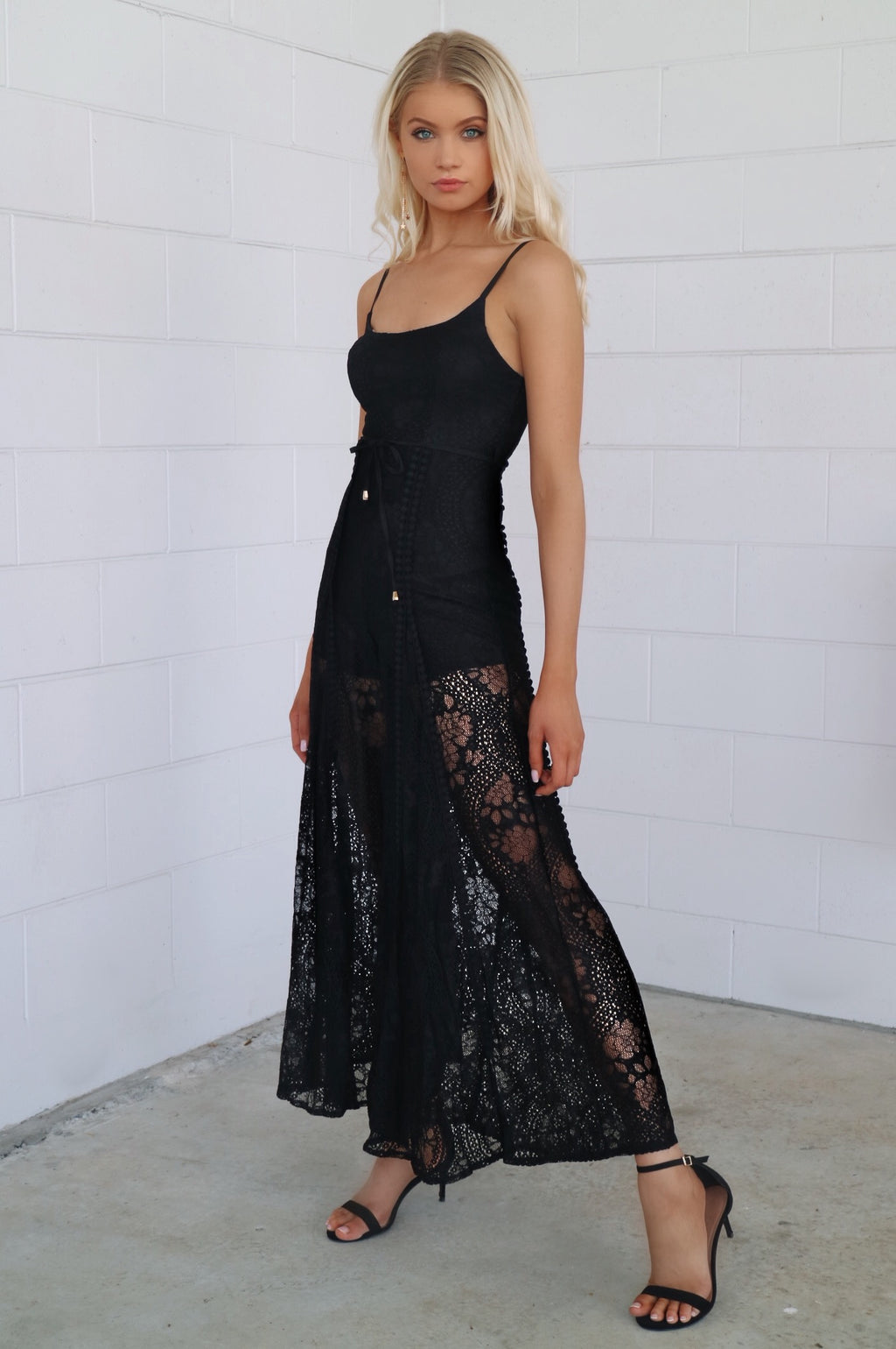 Leticia Lace Jumpsuit - Black - Runway Goddess