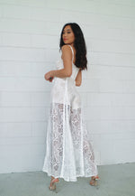 Leticia Lace Jumpsuit - White - Runway Goddess