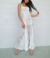 Leticia Lace Jumpsuit - White - Runway Goddess
