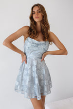 Lila Mini Dress - Baby Blue Lace