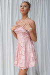 Lila Mini Dress - Pink Lace