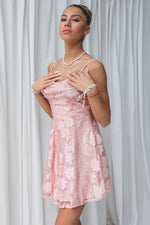 Lila Mini Dress - Pink Lace