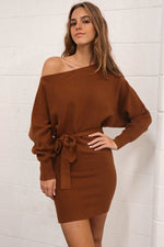 Louise Sweater Dress - Brown