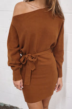 Louise Sweater Dress - Brown
