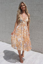 Lucianna Midi Dress - Sunrise Print - Runway Goddess