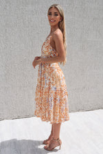 Lucianna Midi Dress - Sunrise Print - Runway Goddess