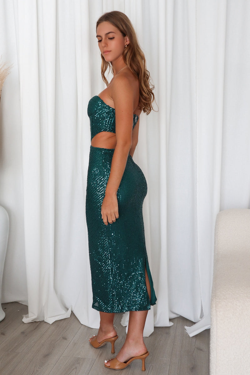 Madeline Midi Dress - Emerald