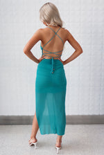 Malika Midi Dress - Teal