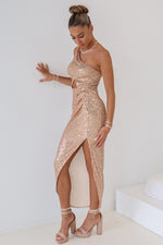 Mallory Midi Dress - Gold