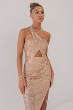 Mallory Midi Dress - Gold