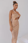 Mallory Midi Dress - Gold