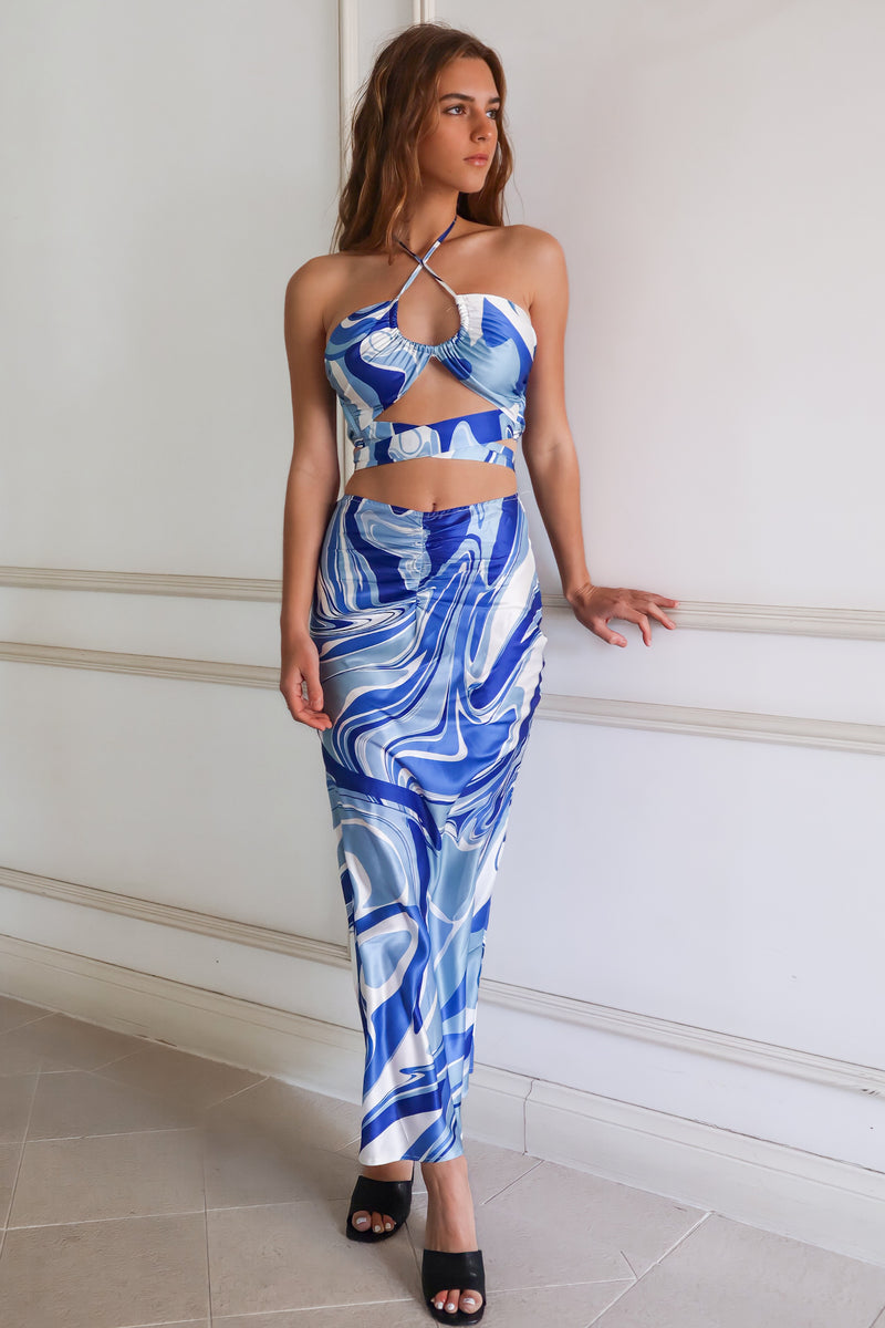 Margarita Set - Blue Swirl