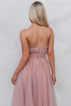 Maria Tulle Midi Dress - Blush Pink