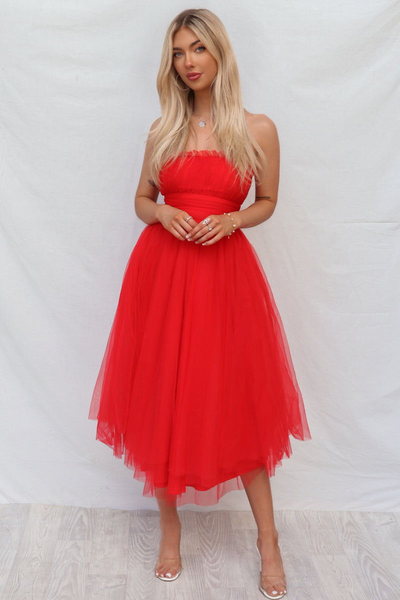 Maria Tulle Midi Cute Chic Strapless Tulle Formal Cherry Red Dress maria-tulle-midi-cute-chic-strapless-tulle-formal-cherry-red-dress