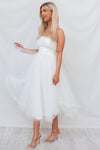 Maria Tulle Midi Dress - White