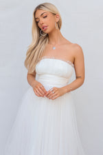 Maria Tulle Midi Dress - White