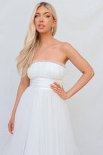 Maria Tulle Midi Dress - White