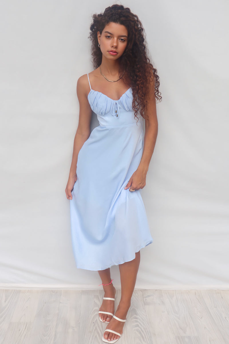 Marienne Midi Dress - Baby Blue