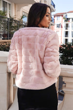 Misty Faux Fur Jacket - Blush Pink