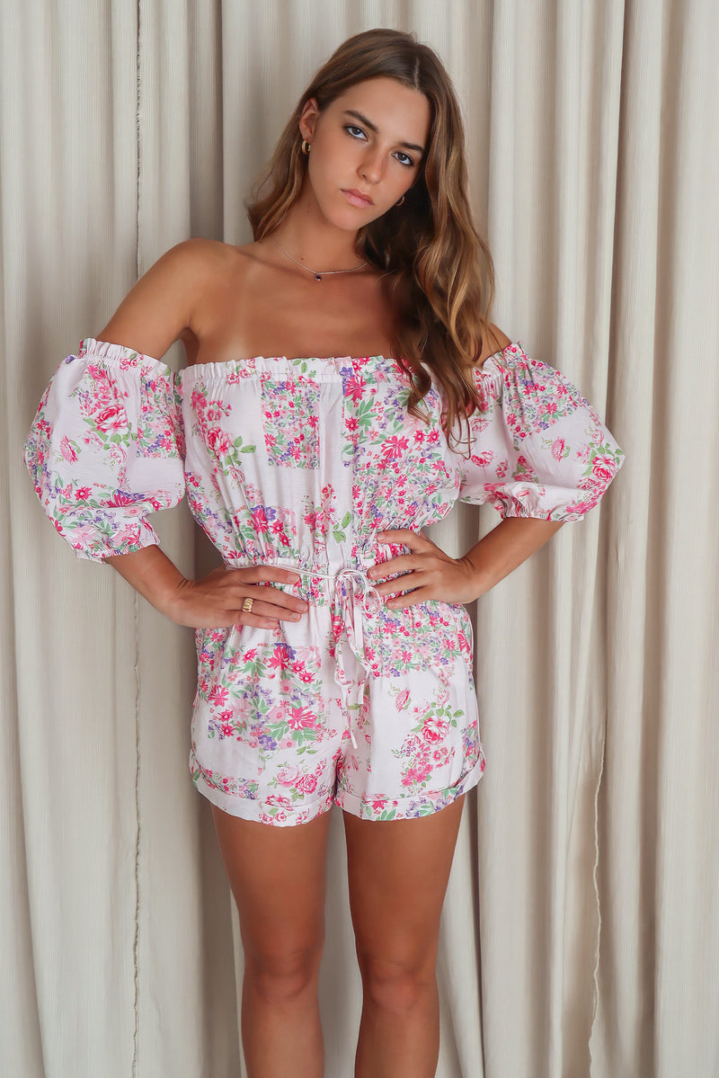 Narissa Playsuit - Pink Floral