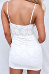 Nicole Mini Dress - White Lace
