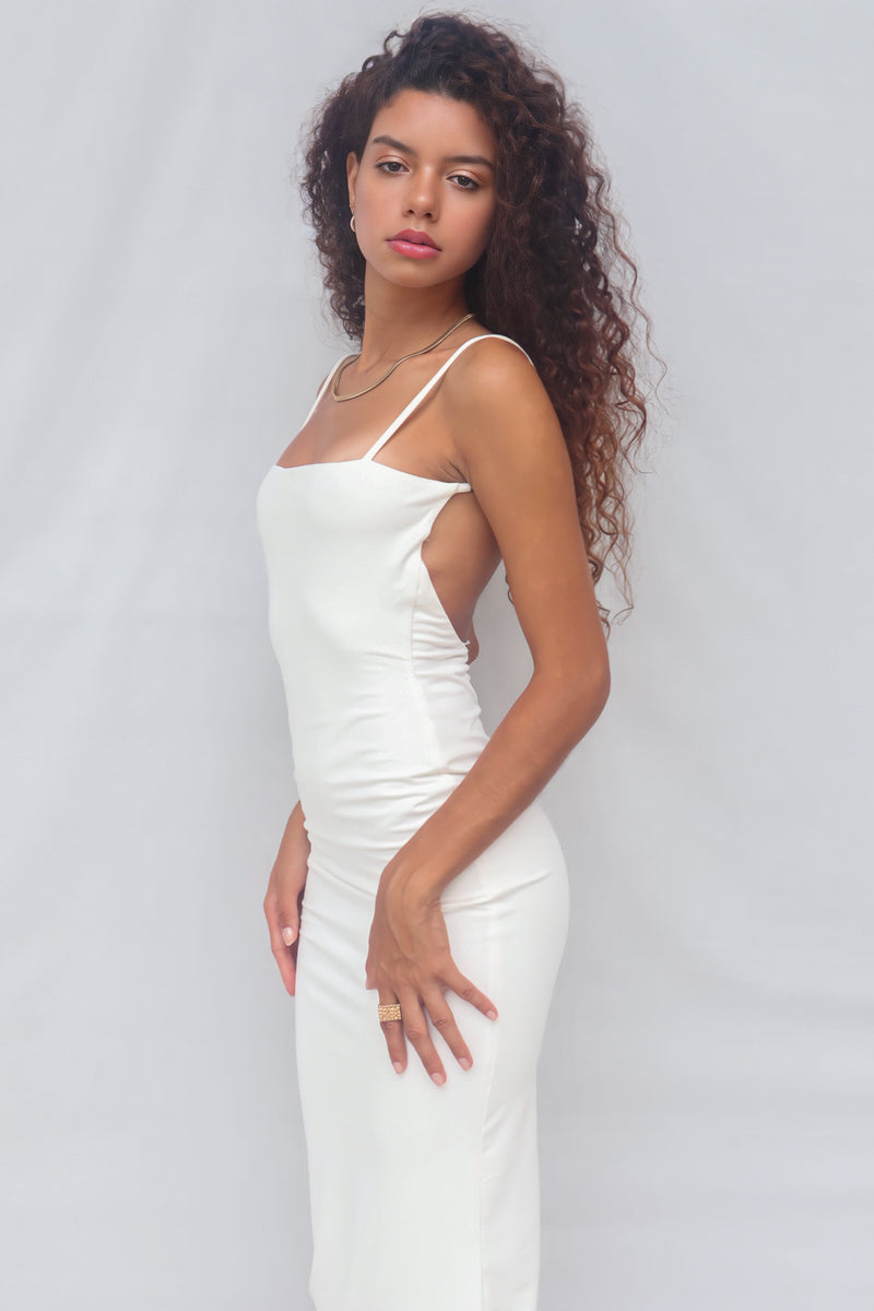 Nylah Midi Dress - White