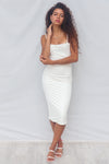 Nylah Midi Dress - White