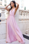 Pandora Multiway Gown - Blush Pink Satin