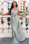 Pandora Multiway Gown - Sage Satin