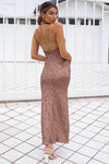 Mercury Sequin Gown - Brown