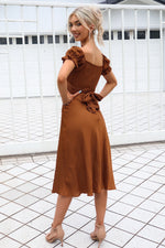 Claudia Midi Dress - Chocolate