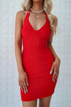 Helena Mesh Dress - Red