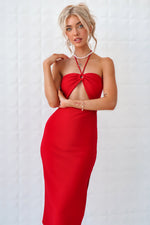 Ezra Midi Dress - Red